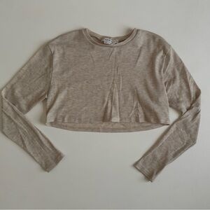 Urban Renewal Tan Cropped Long Sleeve
